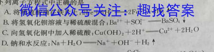 3江西省“三新”2023年高一12月份联考（☆）化学试题