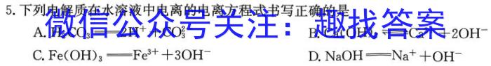 j陕西省2023秋季八年级第二阶段素养达标测试（A卷）基础卷化学试卷答案