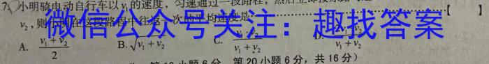 山东省泗水县2023-2024学年第一学期高一年级期中考试q物理