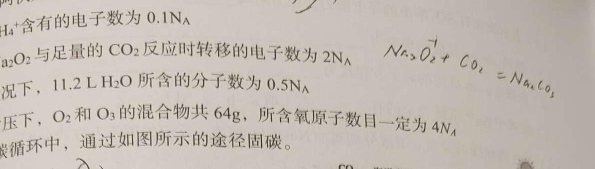 【热荐】2023年秋季黄冈市部分普通高中高三年级阶段性教学质量检测化学