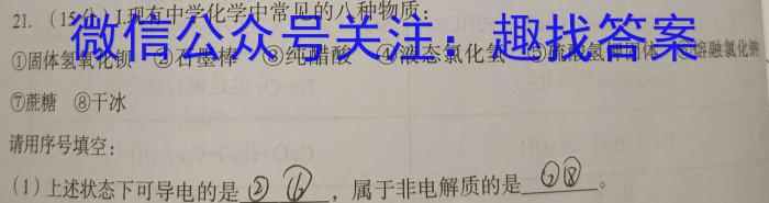 q安徽省2024届“皖南八校”高三第二次大联考化学