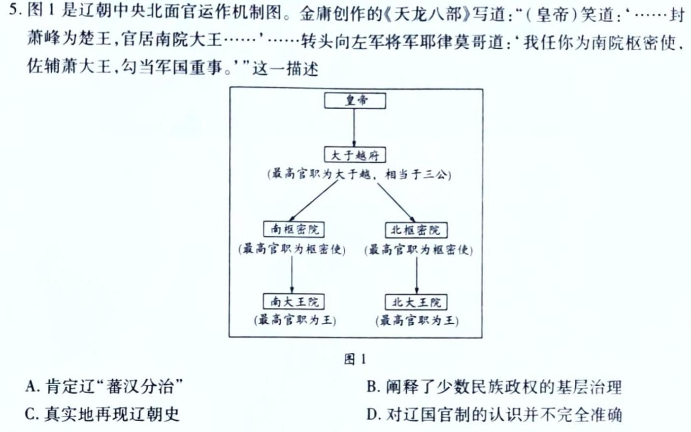 2023-2024学年度高中同步月考测试卷（三）新教材·高二历史