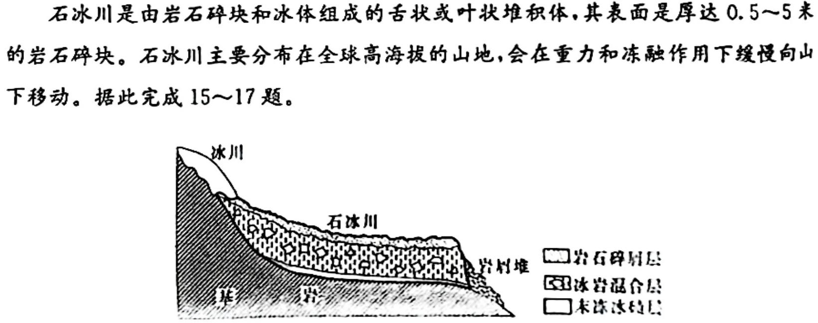 U18盟校模拟卷内部专用版(七)7地理试卷l