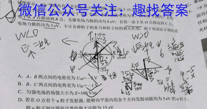 2023-2024学年陕西省高三试卷11月联考(黑色正方形包菱形)物理`