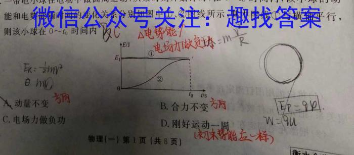 福建省部分地市校2024届高中毕业班第一次质量检测q物理