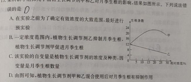 桂柳文化 2024届高考桂柳鸿图模拟金卷(四)生物