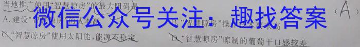 2024届安徽九年级无标题试题卷(二)(5月)地理试卷答案