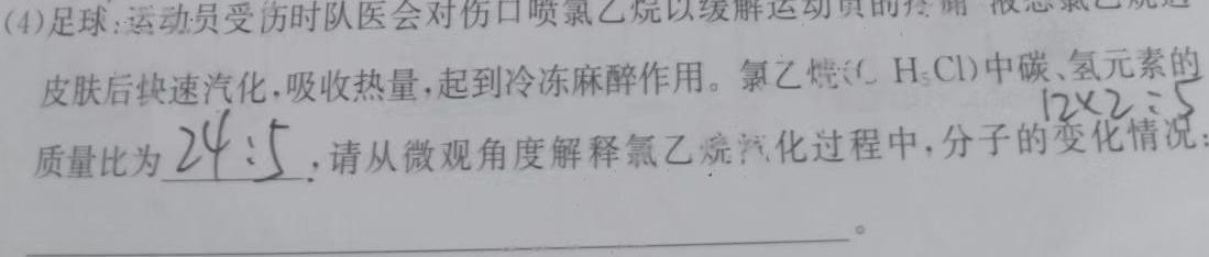 1［云南大联考］云南省2024届高三12月联考化学试卷答案