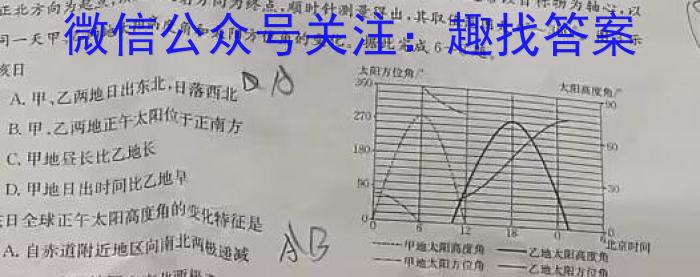 2024年陕西省中考押题卷地理试卷答案