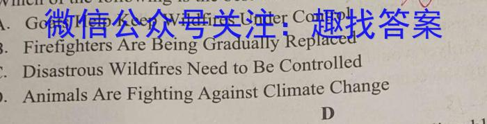 2023-2024学年度上学期高三年级自我提升中期测试（12月）英语