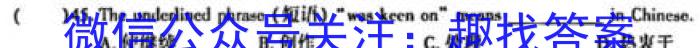 陕西省2023-2024学年度九年级第一学期阶段性学习效果评估(五)英语