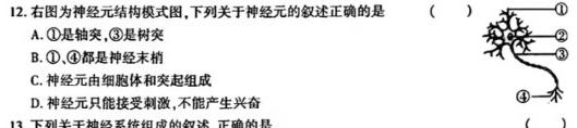 2024年普通高等学校招生统一考试 最新模拟卷(三)生物学部分