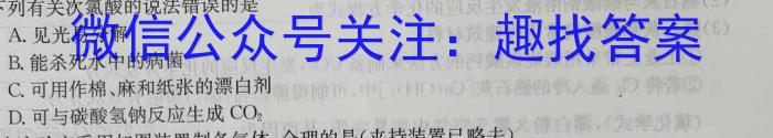 q河北省2023-2024学年度九年级第一学期第三次学情评估化学