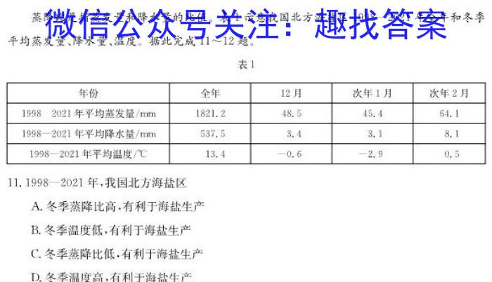 贵州省2023-2024学年第二学期高二年级5月联考（523）地理试卷答案