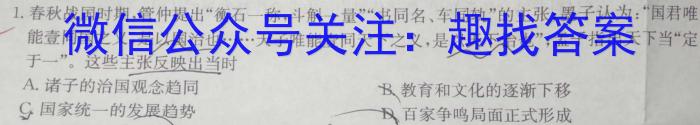 云南师大附中(云南卷)2024届高考适应性月考卷(五)(黑白黑白白黑白)历史