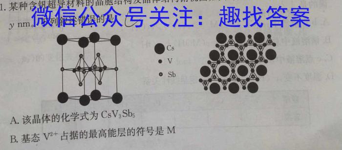 3九师联盟2024届高三12月质量检测（L）化学试题