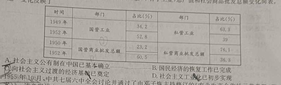 ［耀正优］安徽省2024届高三12月联考思想政治部分