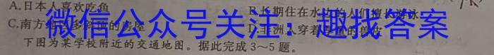 2024年安徽省九年级质量调研检测(二)2地理试卷答案