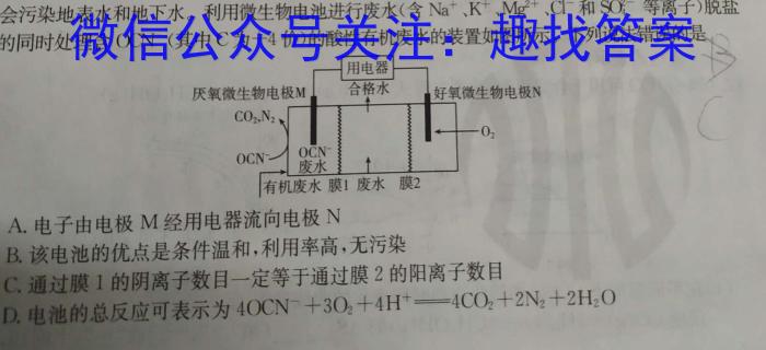 q河南省驻马店市2023年秋季九年级中招第一次适应性测试化学