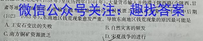 1号卷 A10联盟2024年高考原创信息卷(三)3历史试卷答案