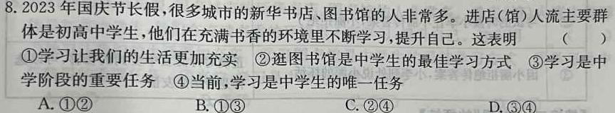 广西2024年春季期高二年级期末教学质量监测(24-581B)政治y试题