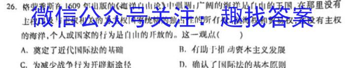 非凡吉创 2024届高三年级TOP二十名校调研考试七(243173D)历史