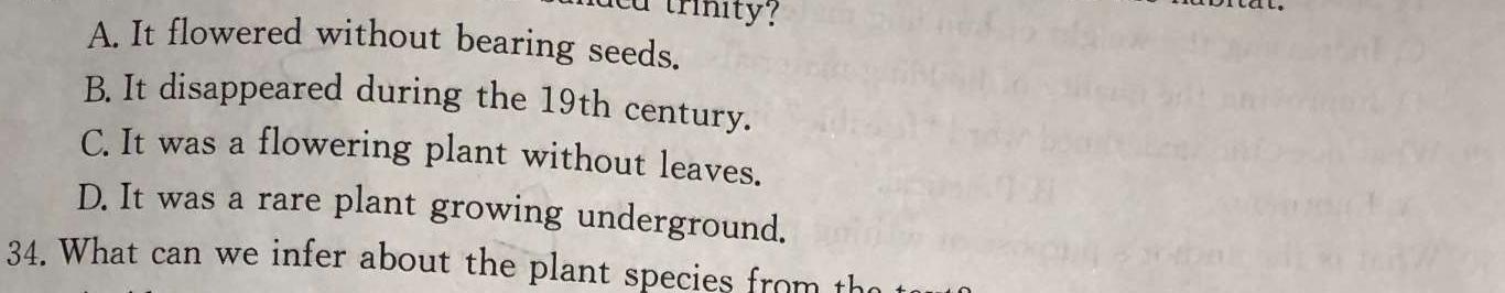 2023-2024学年陕西省高二12月联考(↑↑) 英语