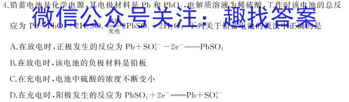 f群力考卷 模拟卷2024届高三第一次化学