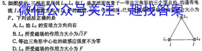 安徽省安庆市潜山市2023-2024学年第一学期九年级第二次质量检l物理