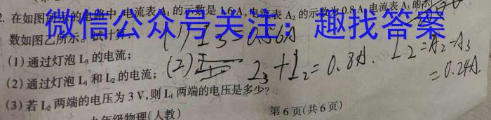 江西省2023-2024学年度九年级阶段性练习(三)f物理