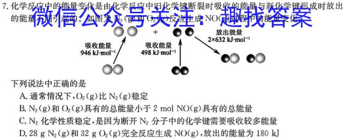 32024年普通高等学校招生全国统一考试样卷(一)化学试题