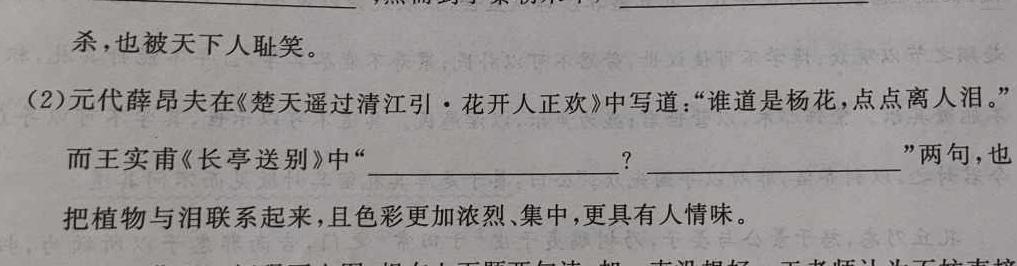 [今日更新]2023-2024学年安徽省七年级上学期阶段性练习(三)语文试卷答案