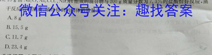 q文博志鸿·河南省2023-2024学年八年级第一学期学情分析二化学