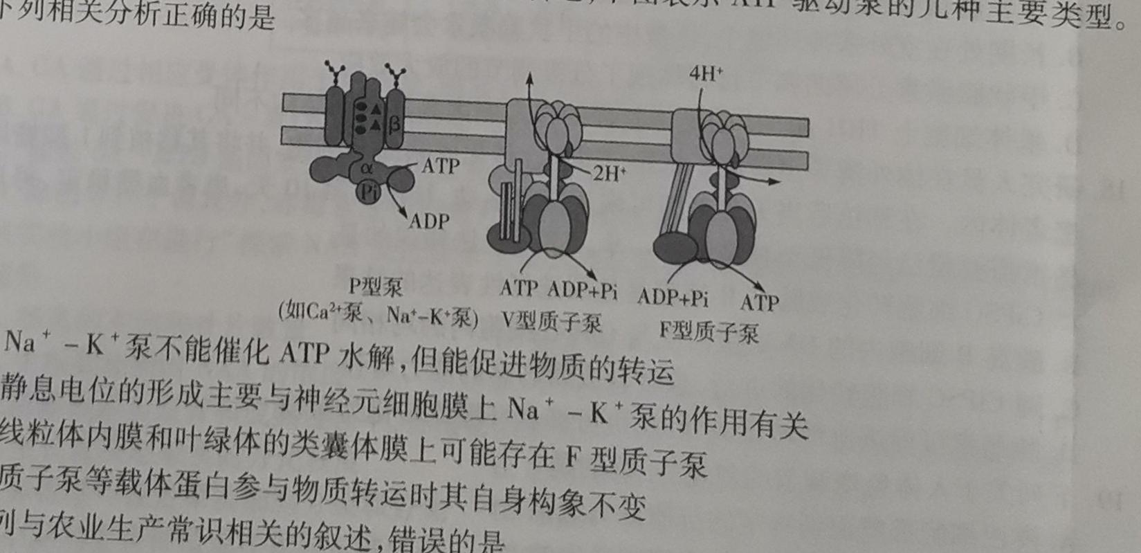 天一文化海南省2023-2024学年高三学业水平诊断(四)生物