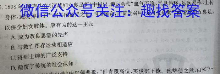 2023-2024学年度上学期高三年级第二次综合素养评价(HZ)历史