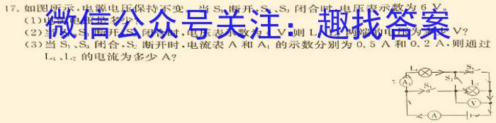 河北省2024届九年级第三次月考物理`