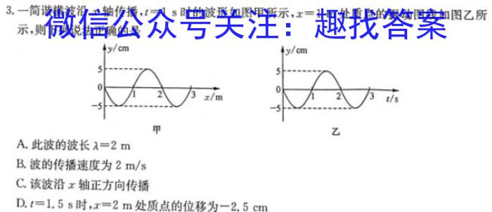 2024届高考模拟卷(一)1l物理