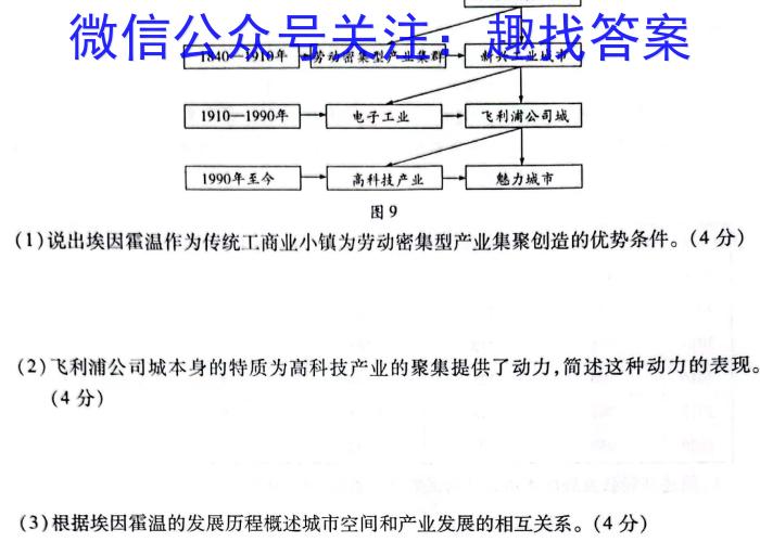 2024年上学期湖南省重点名校高三5月原版月考卷地理试卷答案