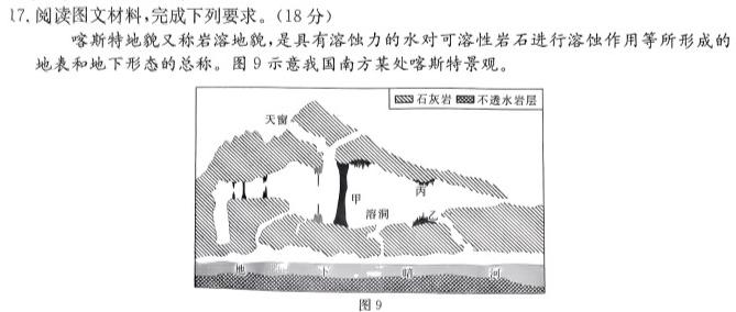 2024届长郡中学高考适应性考试(四)地理试卷l