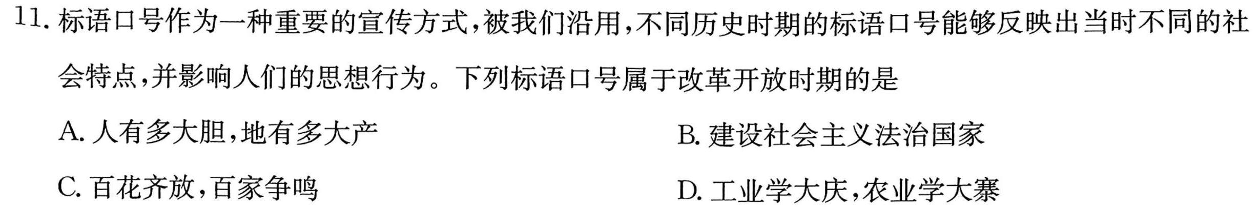 【精品】衡水金卷先享题分科综合卷2024全国卷思想政治