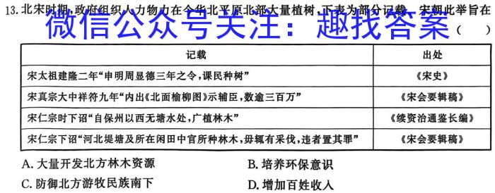 金考卷 百校联盟(新高考卷)2024年普通高等学校招生全国统一考试 领航卷(1)历史