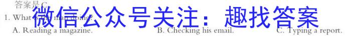 安徽省2024届九年级阶段评估(二)3L R英语