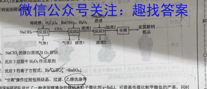 q安徽省六安皋城中学2024届初三阶段性目标检测（四）化学