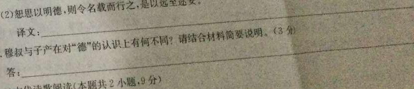 [今日更新]百师联盟 2024届高三仿真模拟考试新高考(四五)语文试卷答案