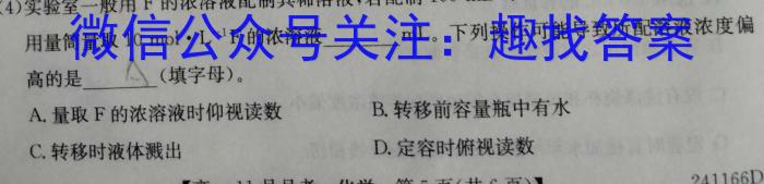 q神州智达 2023-2024高一省级联测考试上学期期中考试化学