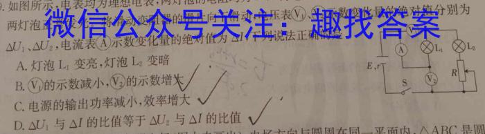 江西省2024届九年级上学期第三阶段练习l物理