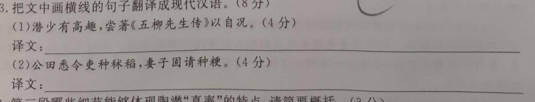 [今日更新]天一大联考 2023-2024学年高中毕业班阶段性测试(四)语文试卷答案