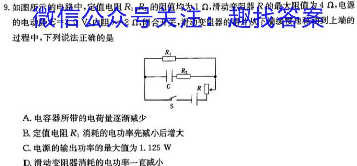 百师联盟 2024届高三仿真模拟考试新高考(四五)f物理