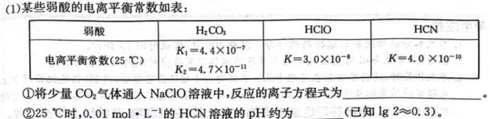 11号卷 A10联盟2024年高考原创信息卷(三)3化学试卷答案