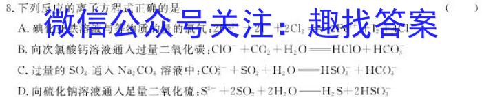 3湖南省2024届高三11月质量检测试题化学试题